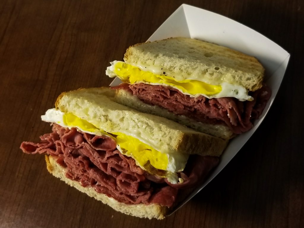 cafe me corned beef egg sandwich