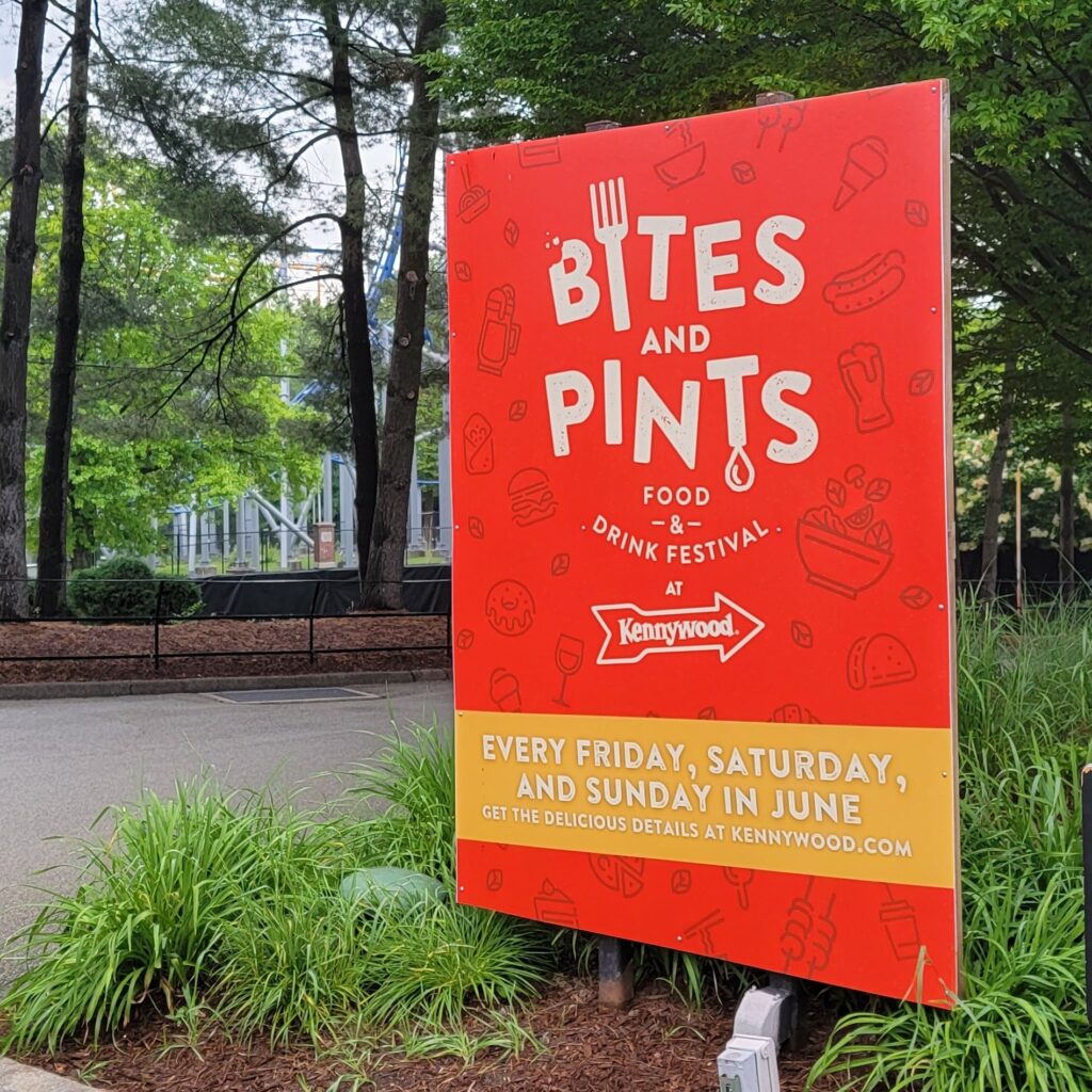 Kennywood Bites & Pints Sign