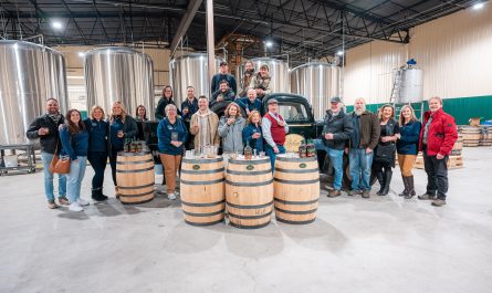 Group photo at Ponfeigh Distillery from the Go Laurel Highlands Pout Tour 4.0 Kickoff