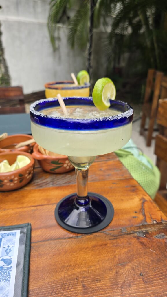 Margarita at Los Nopales La Quinta restaurant in Cozumel, Mexico