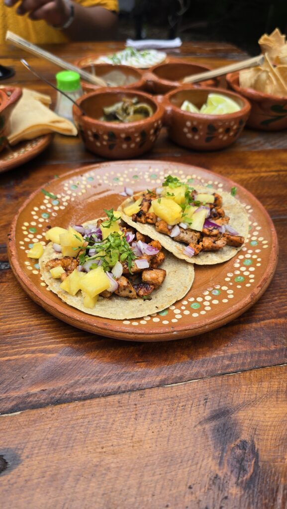 Al PAstor Tacos at Los Nopales La Quinta restaurant in Cozumel, Mexico